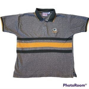 Vintage NFL Green Bay Packers Polo Shirt Logo 7 90s sz XLT